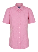 Westgarth Gingham Short Sleeve Shirt - Women - Crimson