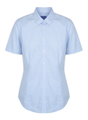 Westgarth Gingham Short Sleeve Shirt - Women - Sky
