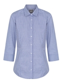Westgarth Gingham 3/4 Sleeve Shirt - Women - Navy