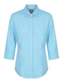 Westgarth Gingham 3/4 Sleeve Shirt - Women - Teal
