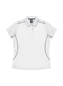 Kuranda Polo Shirt - Women - Polyester, New mesh knit - White/Navy