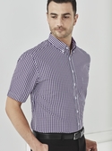 Springfield Short Sleeve 100% Cotton Check Shirt - Men