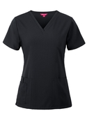 Nu Scrub Top - Stretch - Women - Black