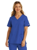 Momentum Double V Neck Scrub Top - Women - Royal Blue