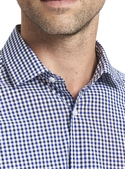 Blue/White/Black Square Check Tailored Shirt