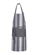 Salt Bib Apron - Salt and Pepper Chambray Stripe