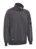 Work Fleece 1/4 Zip Pullover With Sherpa Lining - Charcoal