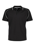 Matchpace Quick Dry Polo Shirt - Youth - Black/White