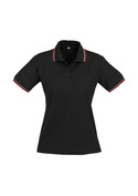 Cambridge Cotton-Backed BIZCOOL Polo - Women - Black/Red/White