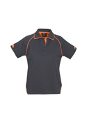 Fusion BIZ COOL Cotton Backed Polo Shirt - Women - Grey/Fluoro Orange