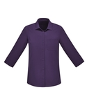 Florence Plain 3/4 Sleeve Shirt - Women - Purple