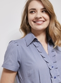 Edge Short Sleeve Check Shirt - Women