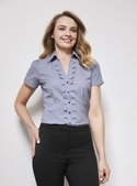 Edge Short Sleeve Check Shirt - Women