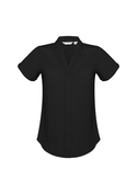 Madison Short Sleeve Blouse - Women - Black