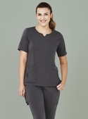 Avery Round Neck Tailored Fit Scrub Top - Women