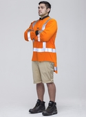 Hi Vis Long Sleeve Rugger Polo Shirt