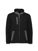 Streetworx Full Zip Sherpa Fleece, plain and hi vis - Unisex - Black