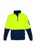 Hi Vis Half Zip Pullover (No Hood) - Unisex - Yellow/Navy