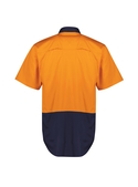 Hi Vis Short Sleeve Shirt - Men - Orange/Navy