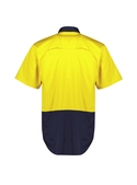 Hi Vis Short Sleeve Shirt - Men - Yellow/Navy