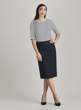 Relaxed Fit Skirt - Wool Stretch