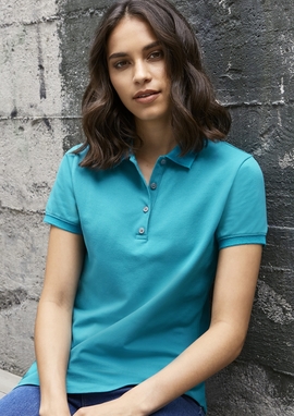 City Cotton Blend Polo Shirt - Women