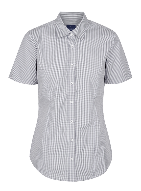 Westgarth Gingham Short Sleeve Shirt - Women - Grey
