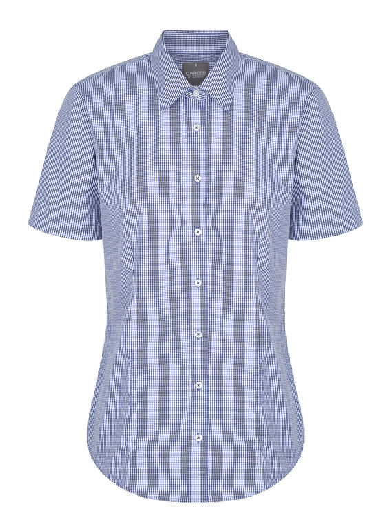 Westgarth Gingham Short Sleeve Shirt - Women - Navy