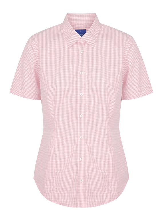 Westgarth Gingham Short Sleeve Shirt - Women - Pink