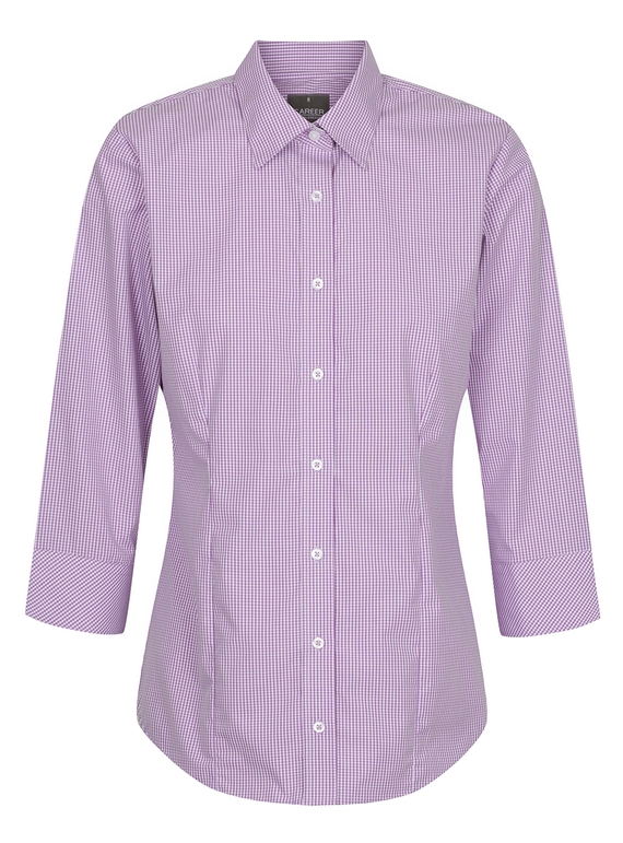 Westgarth Gingham 3/4 Sleeve Shirt - Women - Lilac