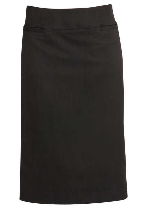 Relaxed Fit Lined Skirt - Cool Stretch - BIZ Corporates - Charcoal