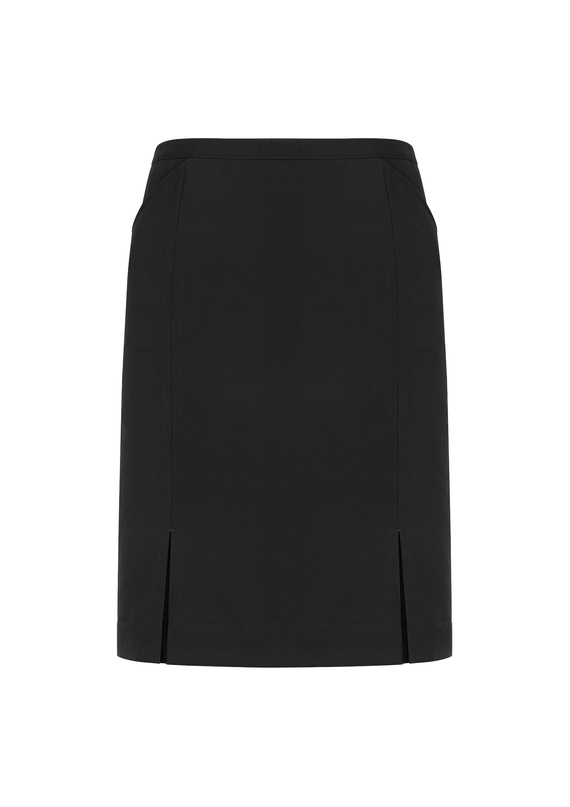 Siena Front Pleat Straight Skirt - Women - Slate