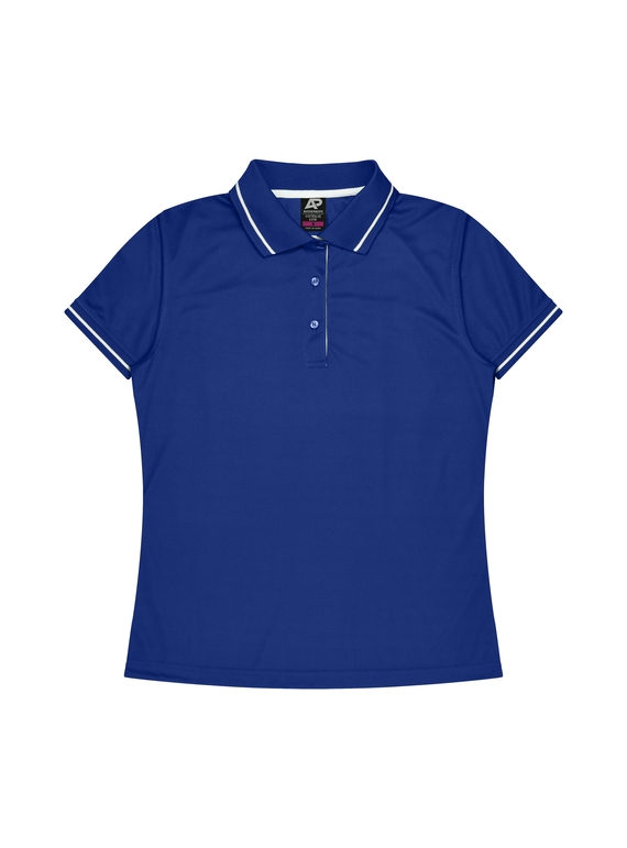 Cottesloe Polo Shirt - Women - Polyester, New mesh knit - Royal/White