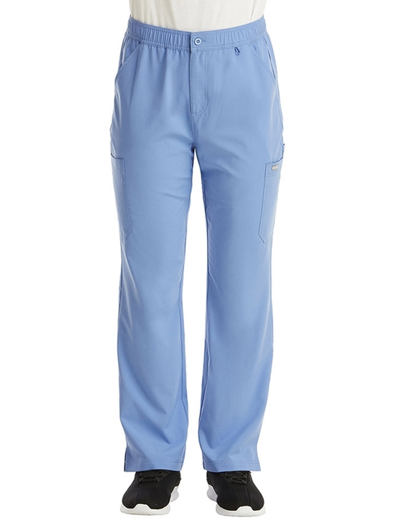 Momentum Fly Front Cargo Scrub Pant - Men - Ceil Blue