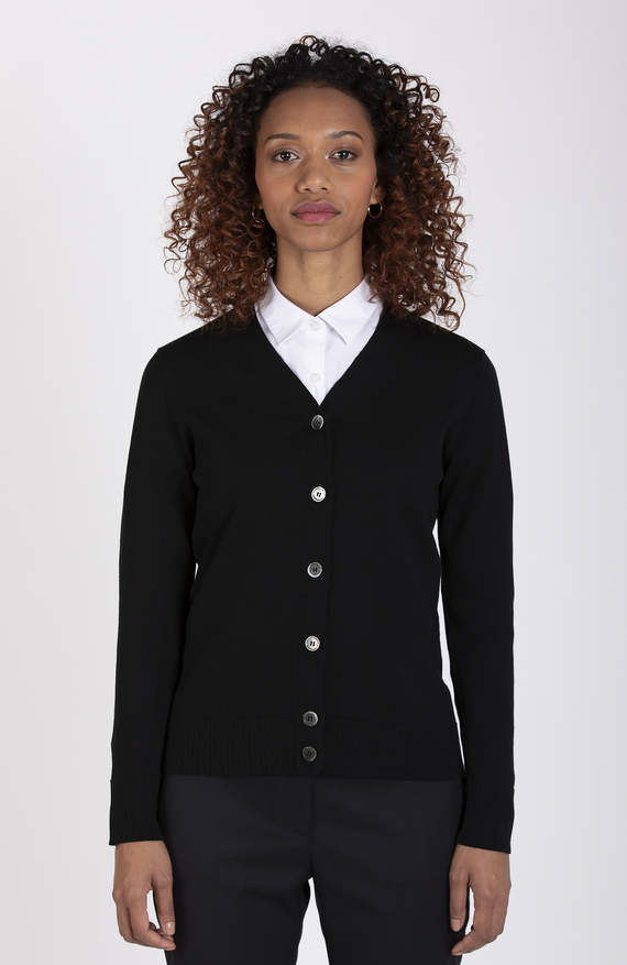 Lily Button Front Cardigan in Superfine Merino