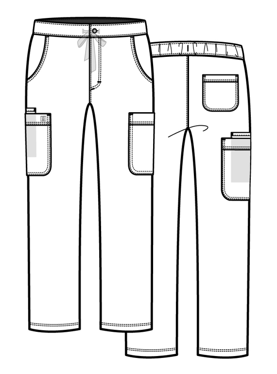 Matrix Half Elastic Waistband Cargo Scrub Pant - Men