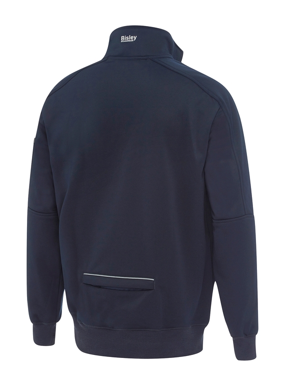 Work Fleece 1/4 Zip Pullover With Sherpa Lining - Back