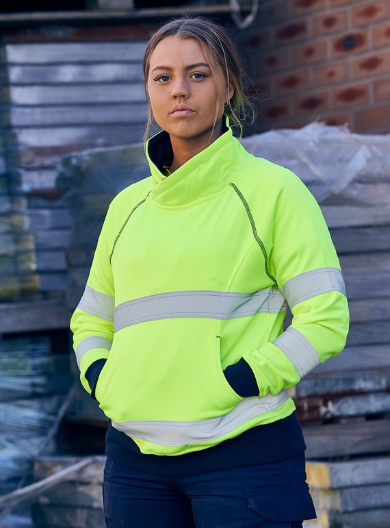 Taped Hi Vis Fleece Jumper - Women