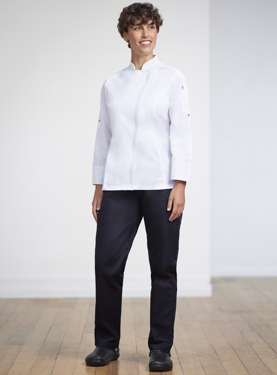 Alfresco Recycled Polyester Long Sleeve Chef Jacket - Women
