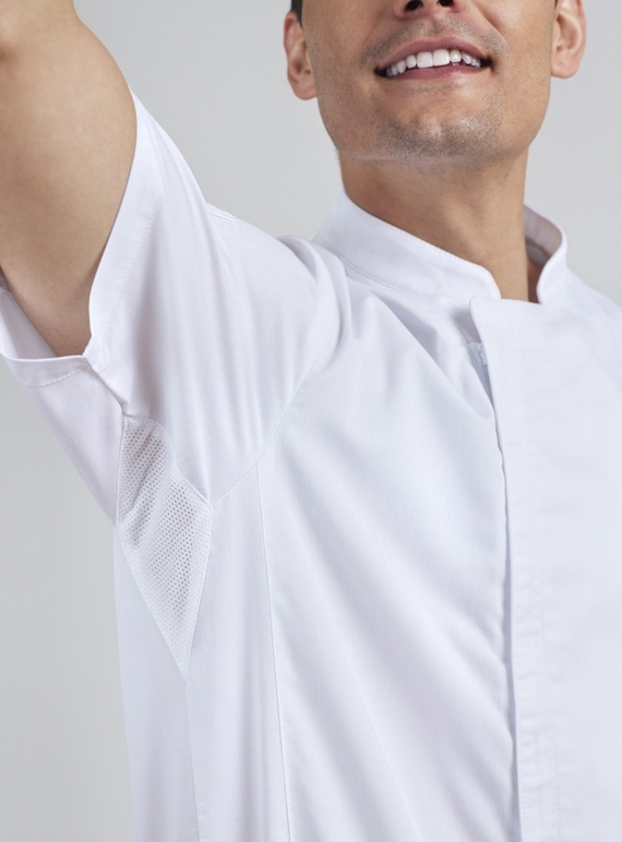 Alfresco Recycled Polyester Short Sleeve Chef Jacket - Men