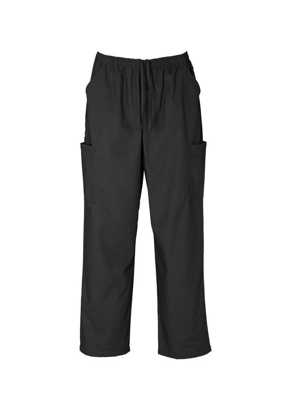 Elastic Waist Cargo Pant - Unisex - Black