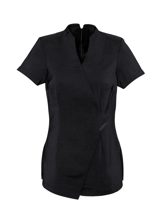 Spa Wrap Beauty Tunics - Women - Black