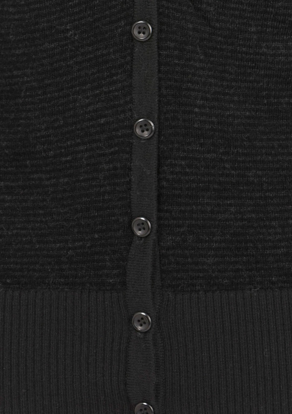 Origin Merino Cardigan Black/Charcoal - Women - Detail