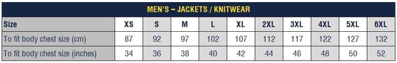 Premium Soft Shell Bomber Jacket - Sizing