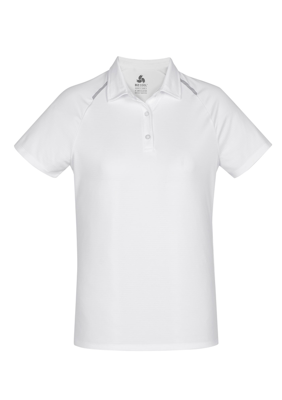 Academy BIZ COOL Polo Shirt - Women - White/Silver