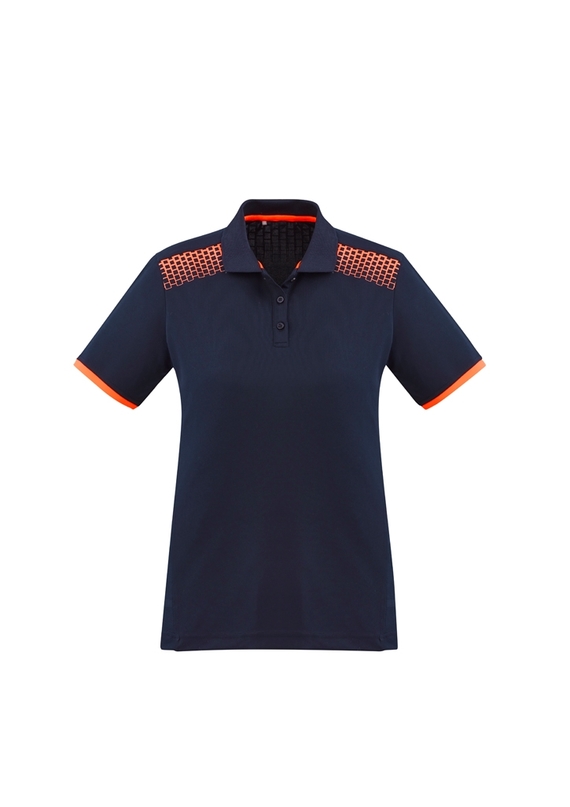 Galaxy BIZ COOL Polo Shirt - Women - Navy/Fluoro Orange