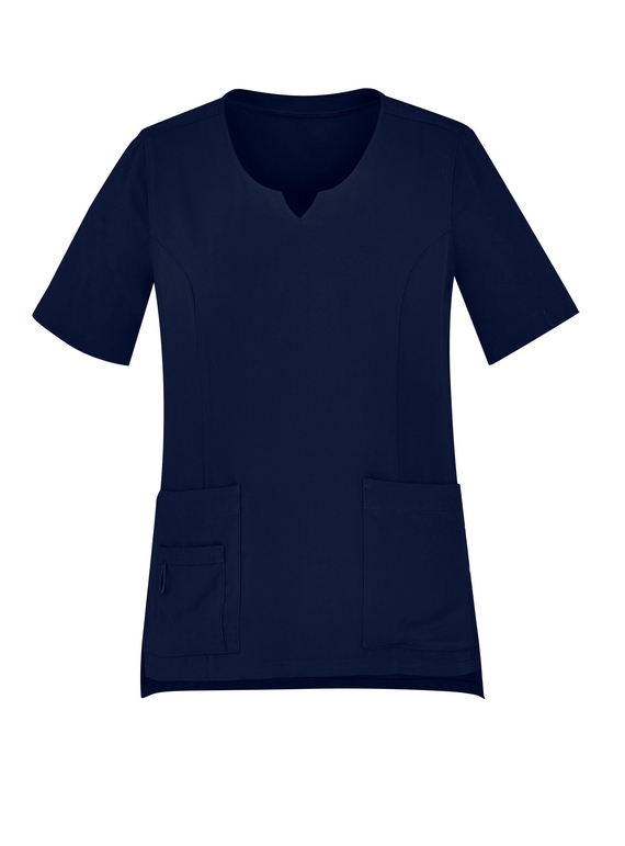 Avery Round Neck Tailored Fit Scrub Top - Women - Midnight Navy