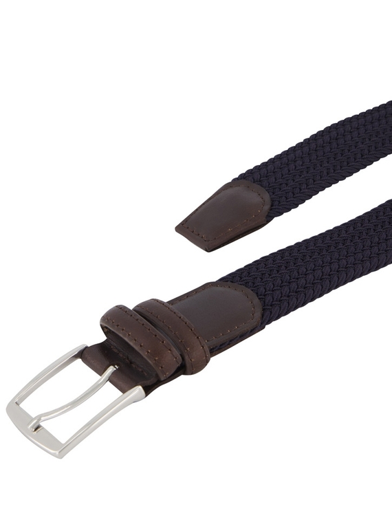 Casual Braided Belt - Unisex - Navy/Brown