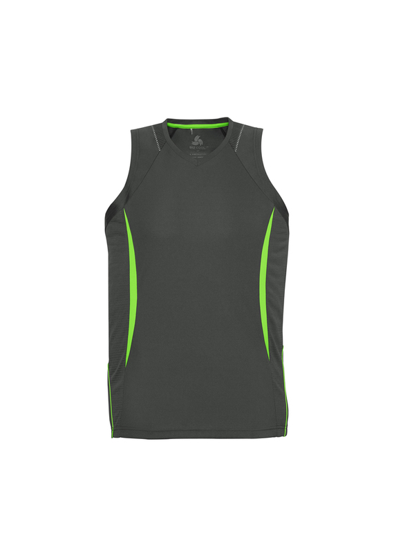 Razor BIZCOOL Sports Singlet - Men - Grey/Fluoro Lime