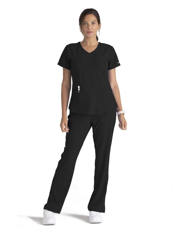 Skechers Breeze Scrub Top - Women - 01 Black
